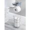 mDesign Steel Free Standing Toilet Paper Holder Stand and Dispenser